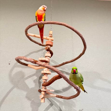鳥インコ止まり木 流木バードアスレチックタワー型 大サイズバードジム