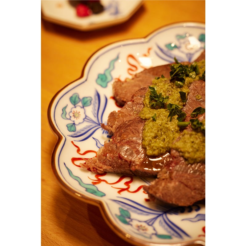 未使用】十四代辻常陸 輪花 盛皿 染錦龍鳳凰文 【公式通販】