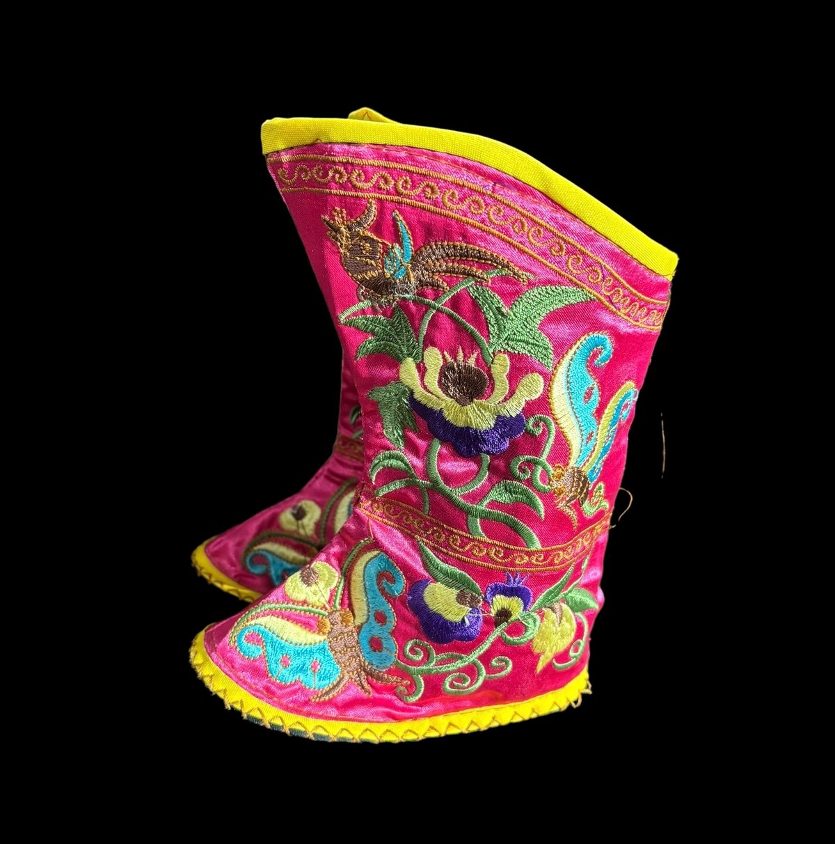 アンティーク 中国奥地少数民族 刺繍 幼児向け靴