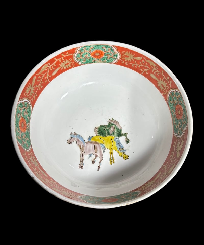 中國美術 古玩 萬壽紋様 青花大碗 盛鉢 直徑24.5cm コレクション 中國