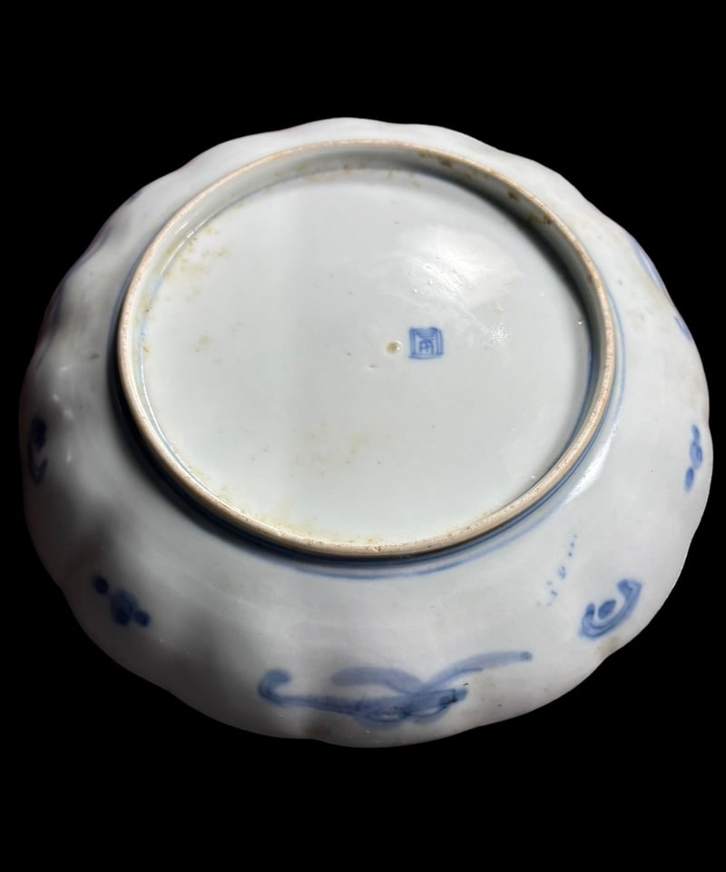 伊万里 大皿 [草花文鶴窓絵] 色絵 取り皿 盛り皿 飾り皿 器 古伊万里