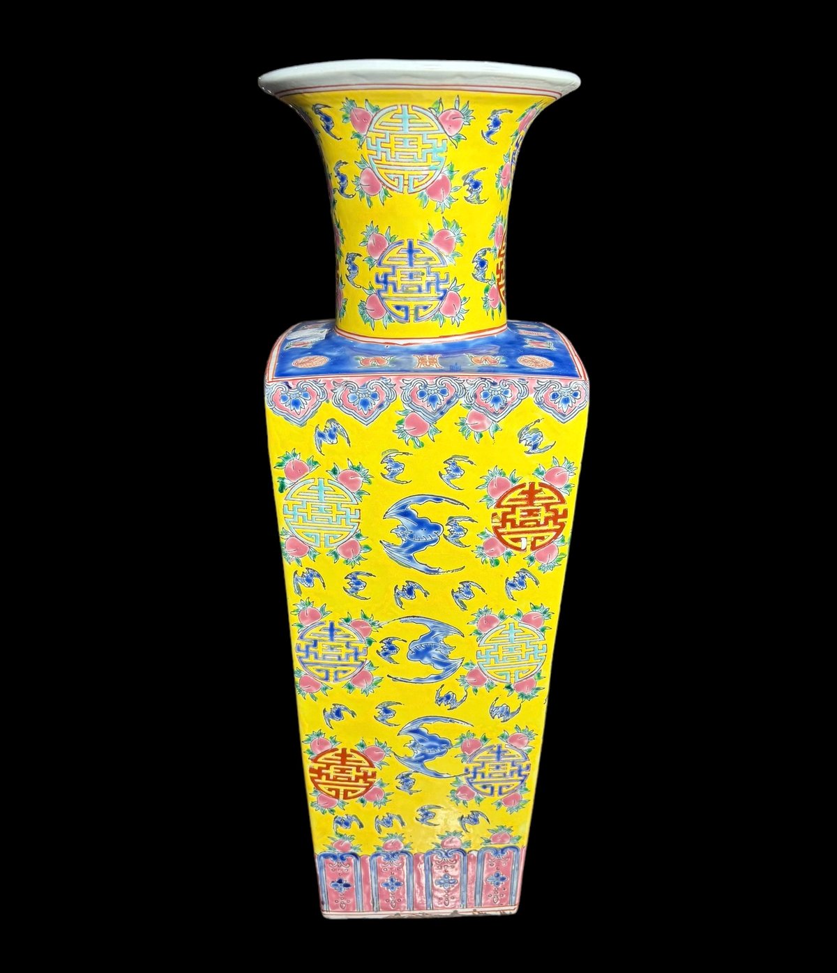 中国 大明嘉靖年製 染付 龍づくし 壺 花瓶 九龍 九竜 花器 骨董品 唐物