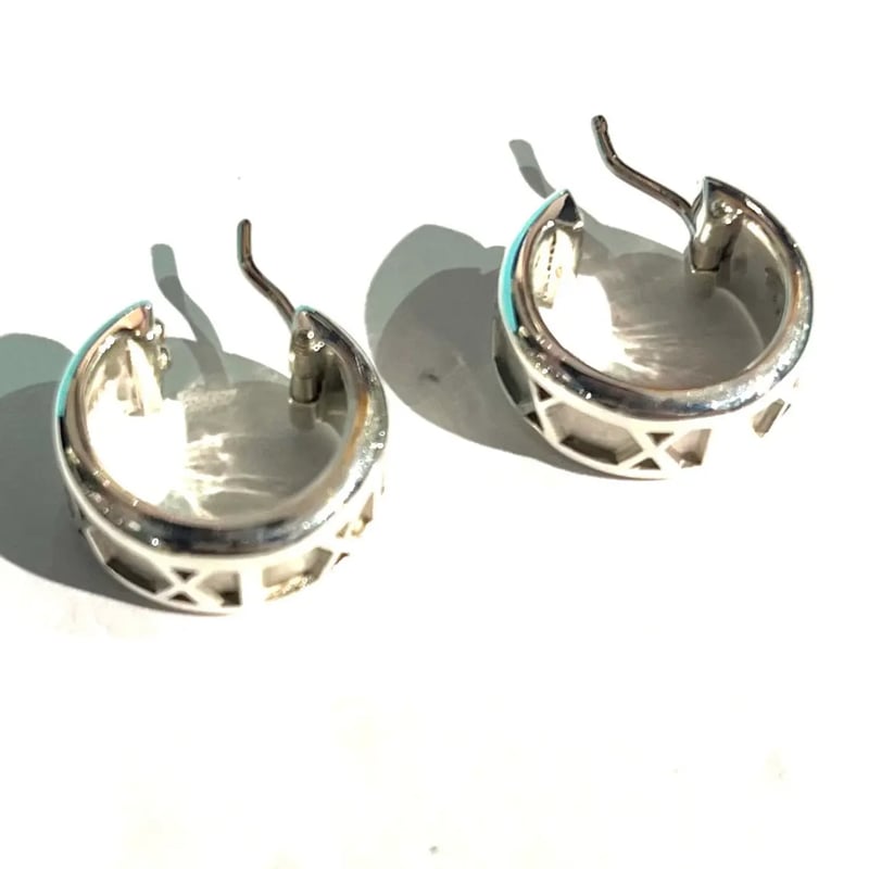 TIFFANY&CO.】1884 アトラス フープピアス／シルバー925／ローマ数字