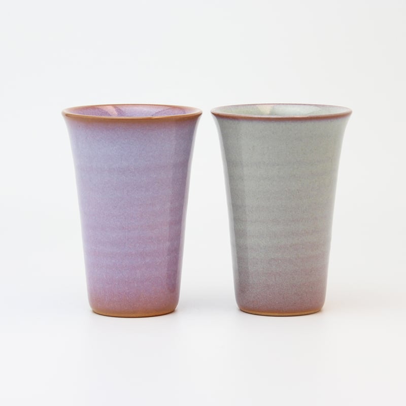 二色フリーカップペア（化粧箱）｜萩焼窯元 萩陶苑 椿秀窯 ギフト