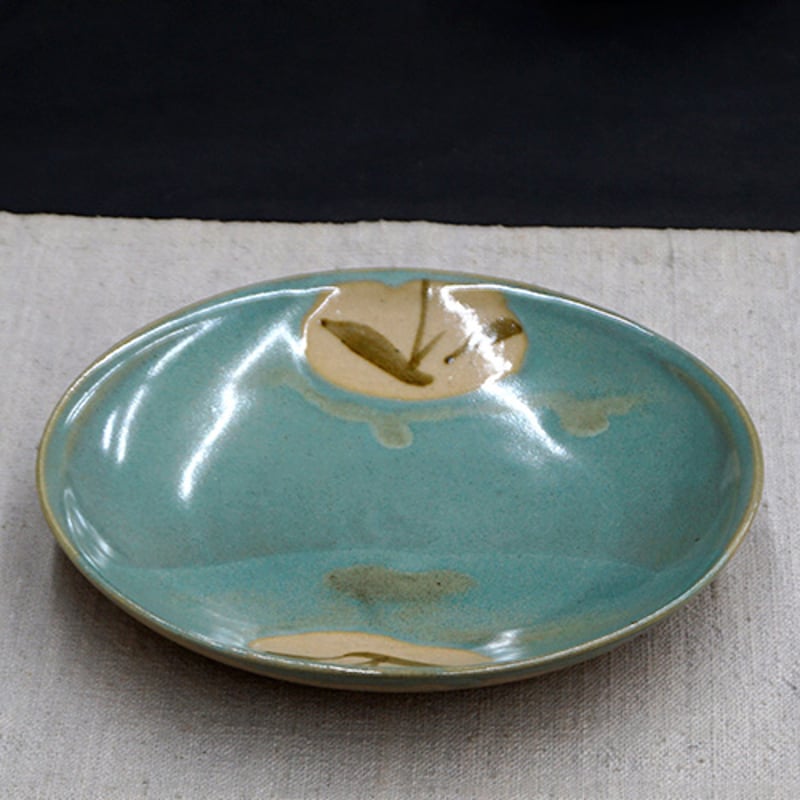 益子焼 民藝 黍文 大皿 作家不詳 益子焼 民藝 黍文 大皿 作家不詳