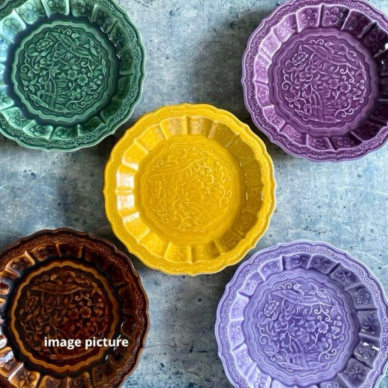 紫色の渦巻き模様ガラス皿 紫色の渦巻き模様ガラス皿 - メルカリ