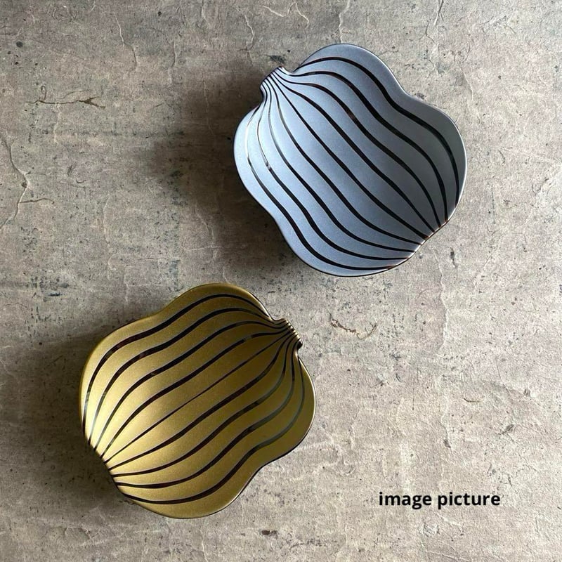 有田焼 幸楽窯 錦銀彩飴釉 瓢型銘々皿 | MatsuBokkuri