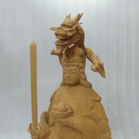 仏像☆柘植 孔雀明王像3.0寸 極彩色 眼入☆病魔退散 | お仏壇・お墓の