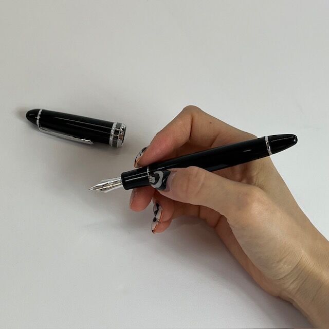 SAILOR 長刀研ぎ シルバートリム 万年筆 字幅NM 長刀研ぎ シルバー