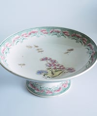 モントロー窯 1820年代 ファイアンスフィン 花リム大皿 | chez Augustins