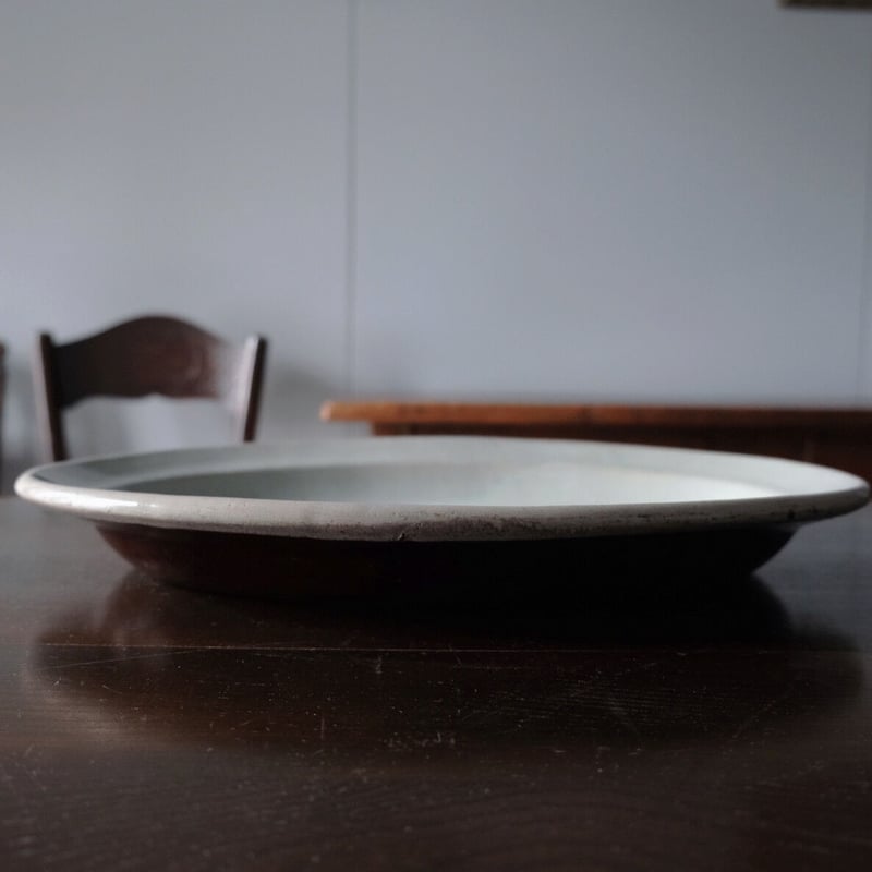 南仏陶器 キュノワールのようなオーバル皿 南仏陶器 キュノワールの