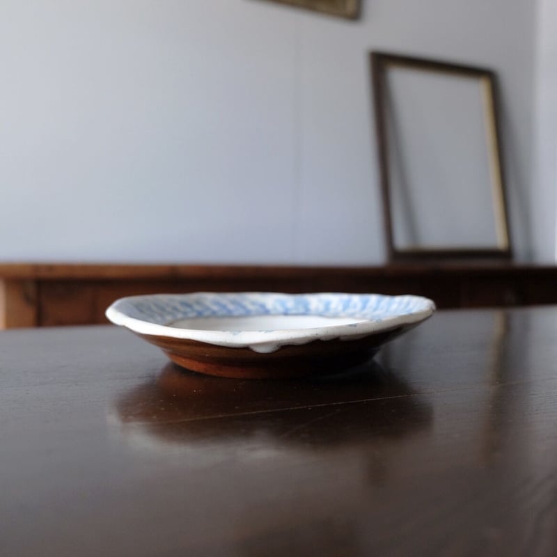 キュノワール CulNoir 花リム オーバル 楕円皿 28.8cm フランス