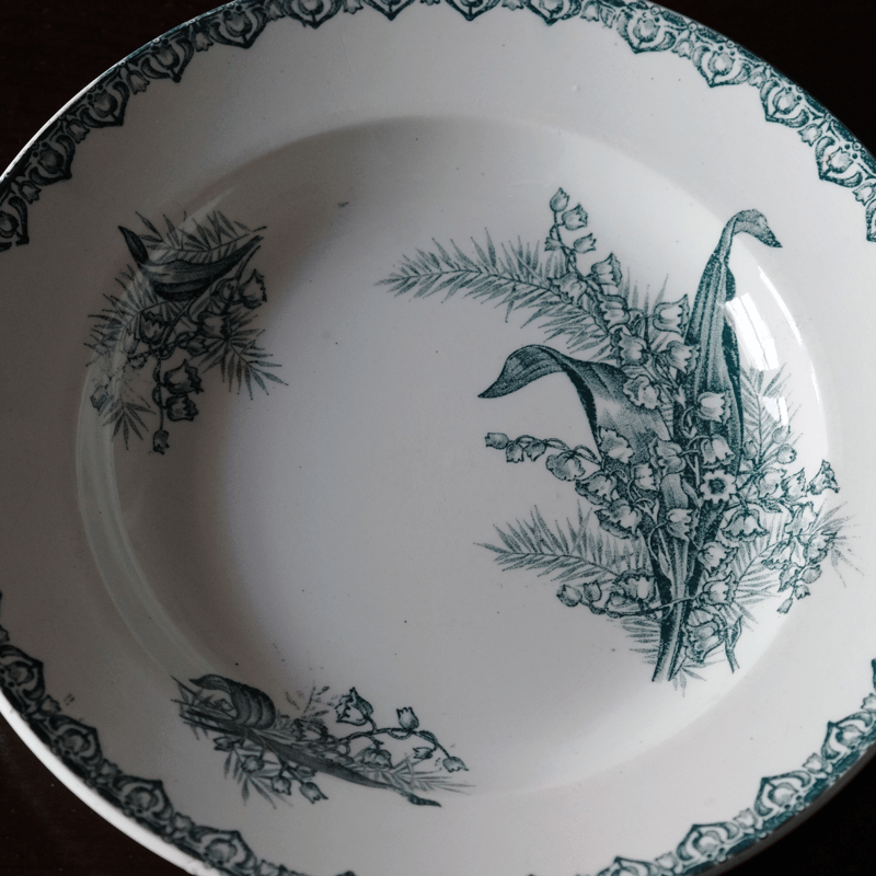 サンタマン ミュゲ MUGUET 鈴蘭 深皿 リム皿 φ21.8cm フランス