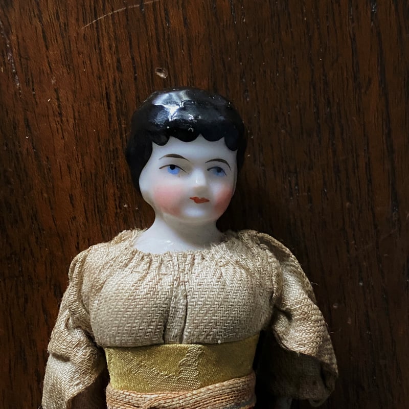 ドイツ製 チャイナヘッドドール ビスクドール 12.5cm アンティーク