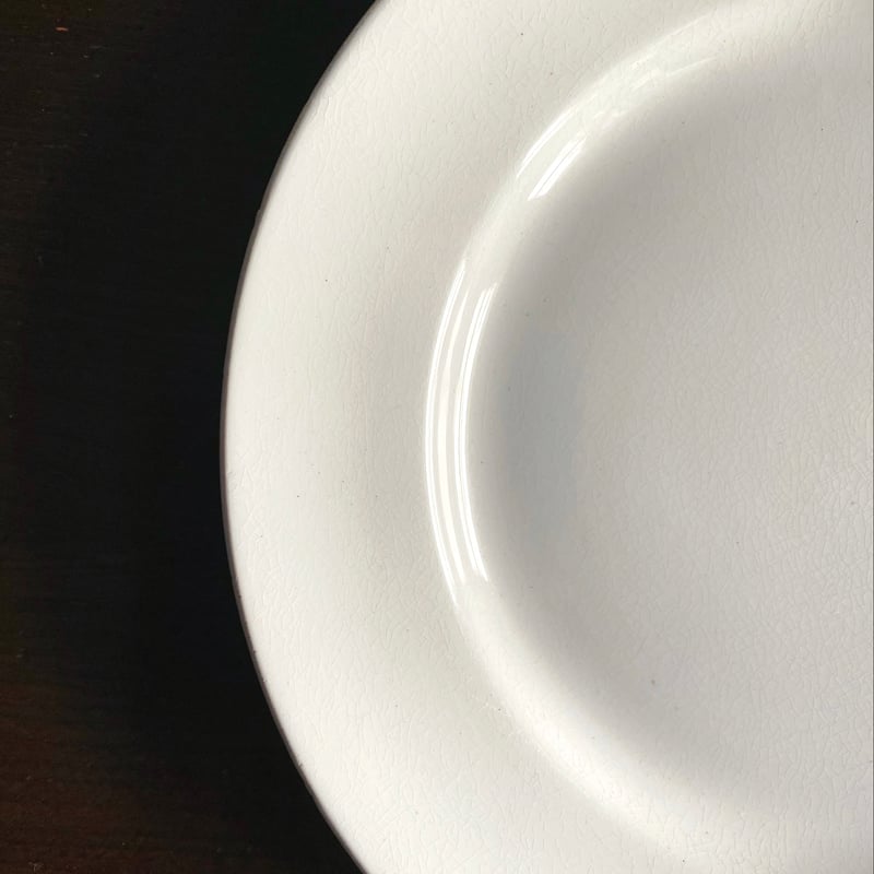 Luneville リュネヴィル 平皿 白皿 リム皿 φ21.5cm フランス