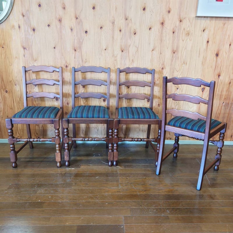 Cy72 ダイニングチェア 椅子 2脚セット アンティーク ヨーロッパ 革