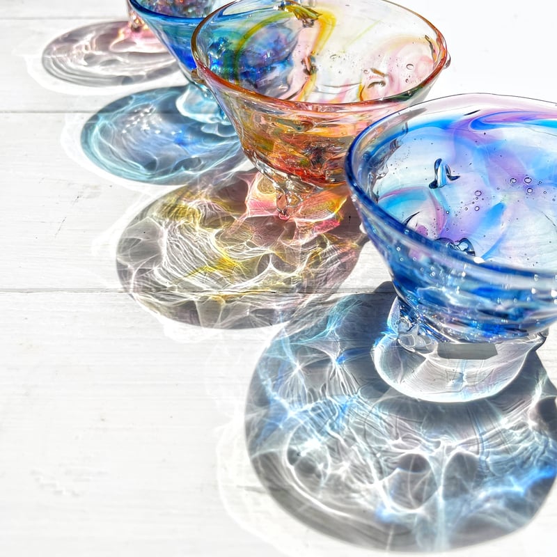 魚型ガラス容器 ＊透明 青色尾びれ 魚型ガラス容器 ＊透明 青色尾びれ