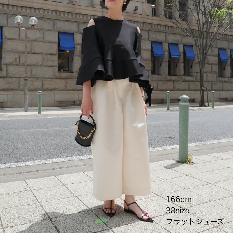 新品heve サテンフレアガウチョパンツ362024AW