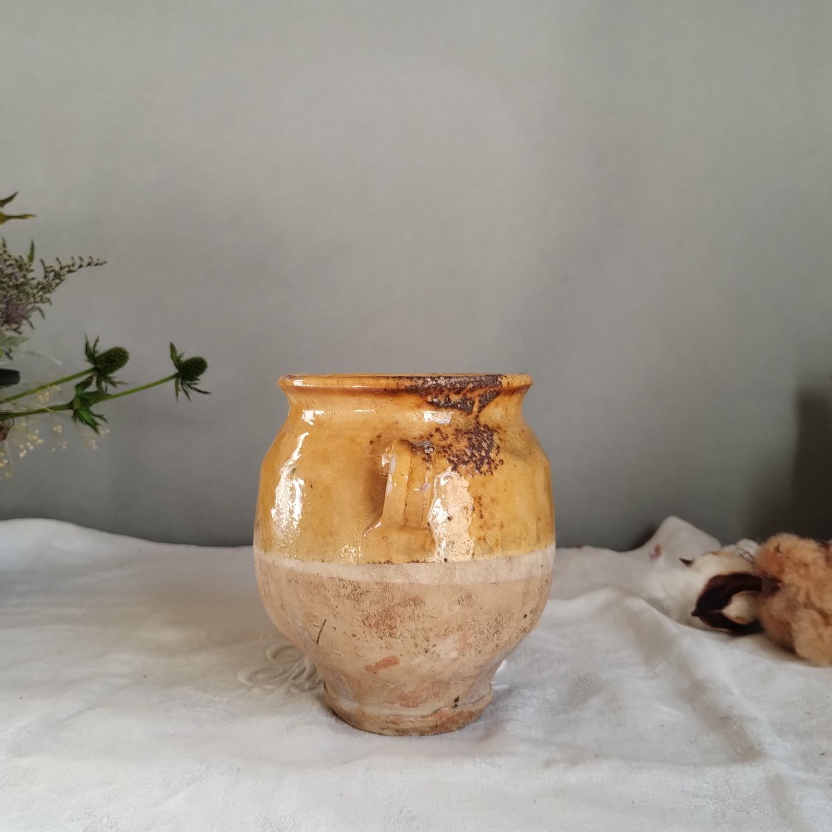 フランスアンティーク プロヴァンス 南仏 コンフィポット 壺 fit=scale