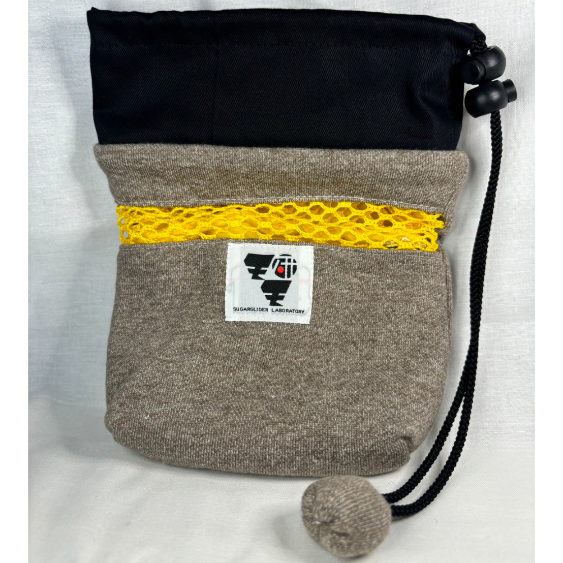 新・モモ研ポーチ（巾着・マロン） | ももんが博士フクロモモンガ研究