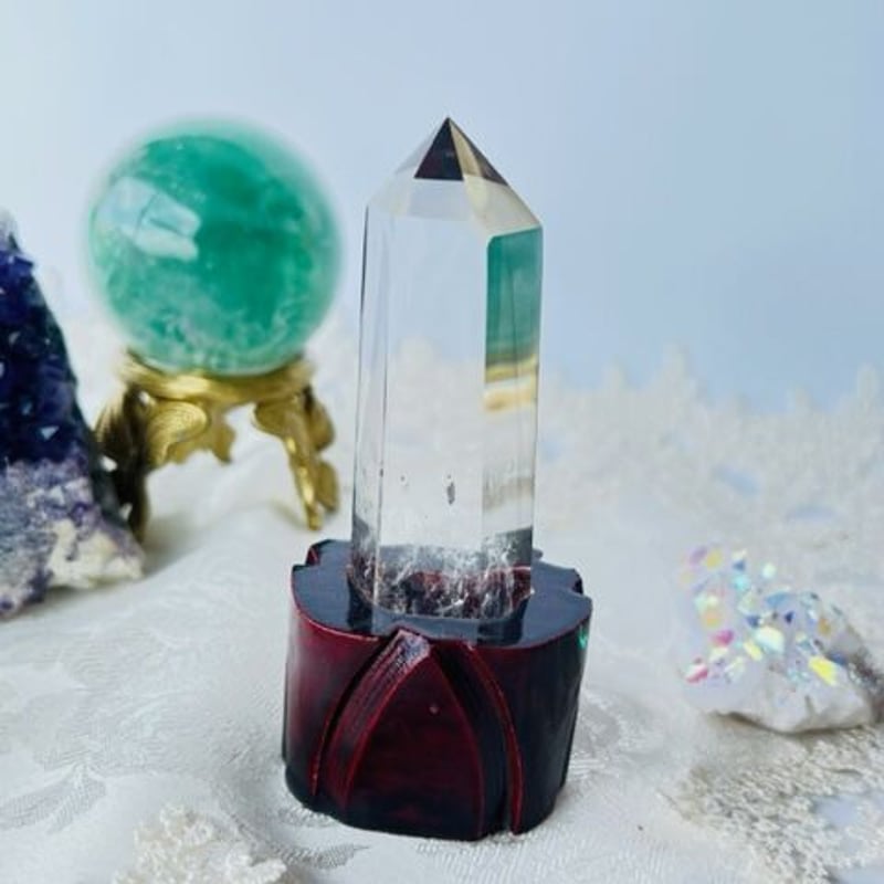 ◇クリスタル水晶六角柱【B】台座付き（PC10） | 天然石と雑貨のお店
