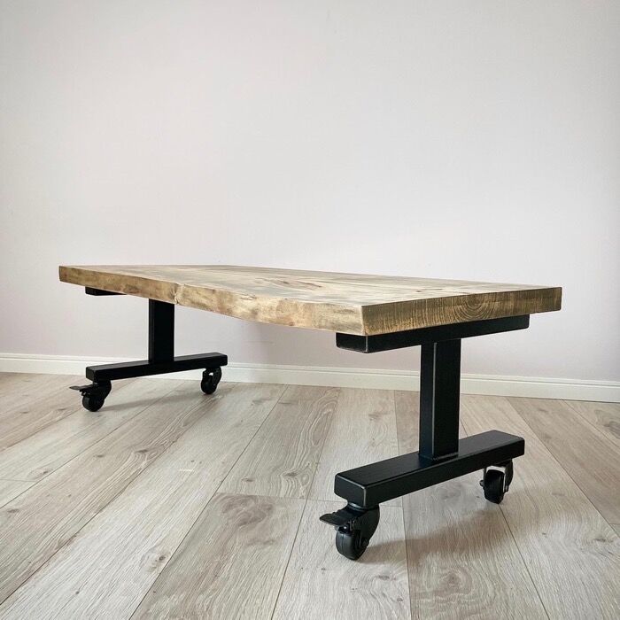 栃（とち）のベンチ80 ローテーブルにも❕栃の杢目が綺麗ですよ❕脚は