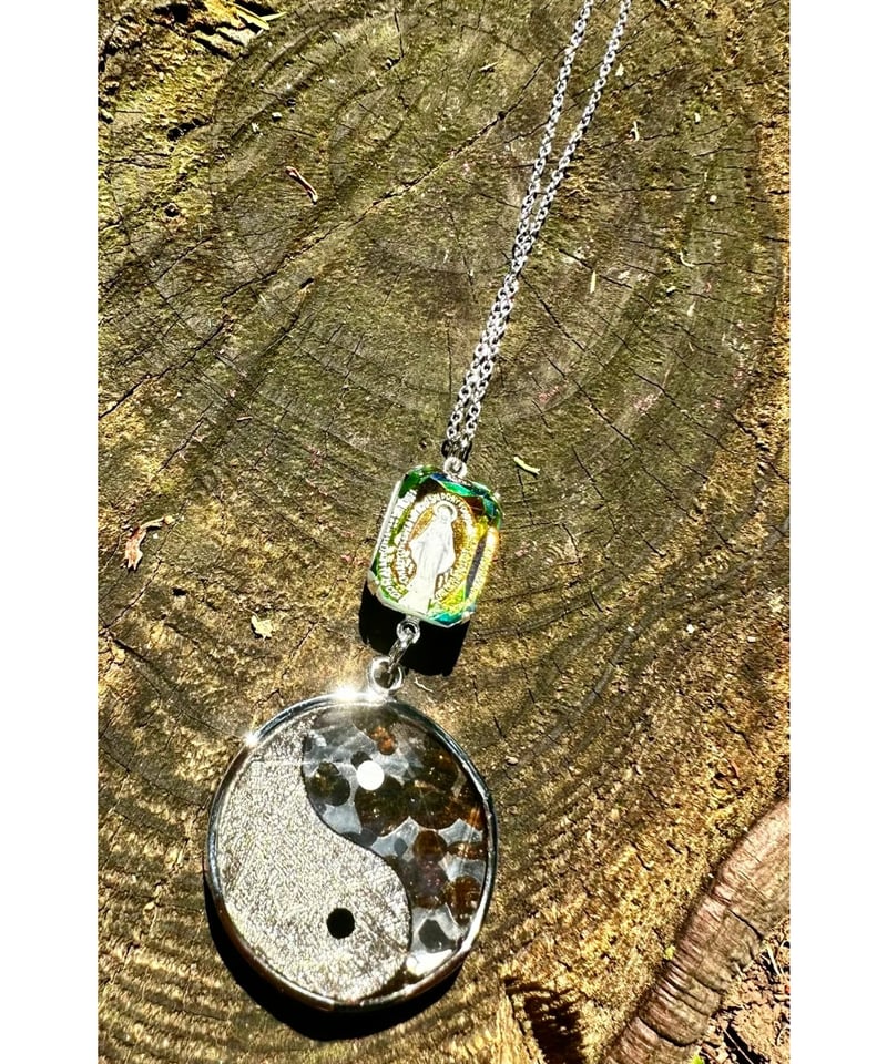 ジェパラメテオライト & ギベオン隕石 陰陽ペンダント （限定1本