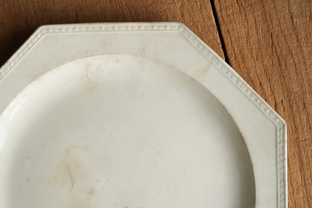 Frenchアンティーク ガラスキャビネット ファイアンスフィーヌ