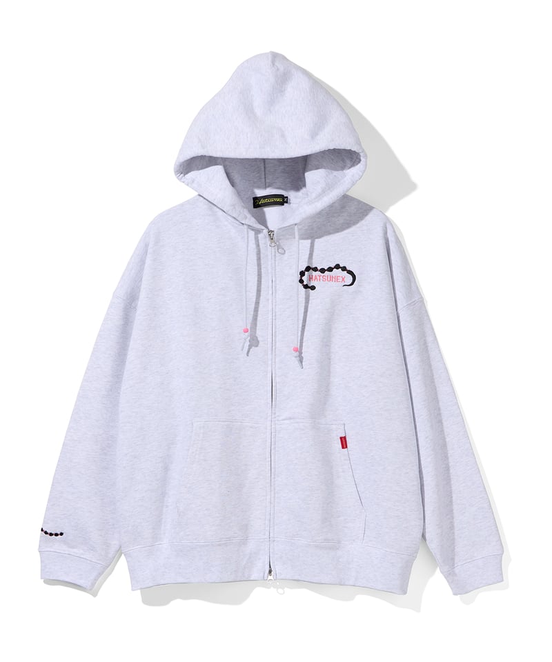 Paleduskパッチワークフーディ ジップパーカー サイズ2 Paleduskパッチ