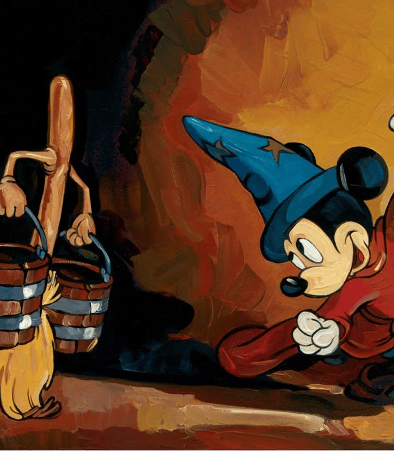 ピーター・エレンショー直筆サイン入り ファンタジアミッキー版画 証明