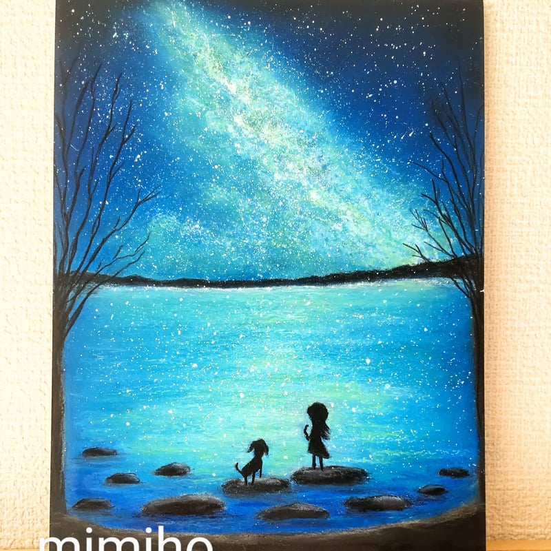 パステルアート原画/祈り 人気 天使の祈り ハンドメイドパステル画