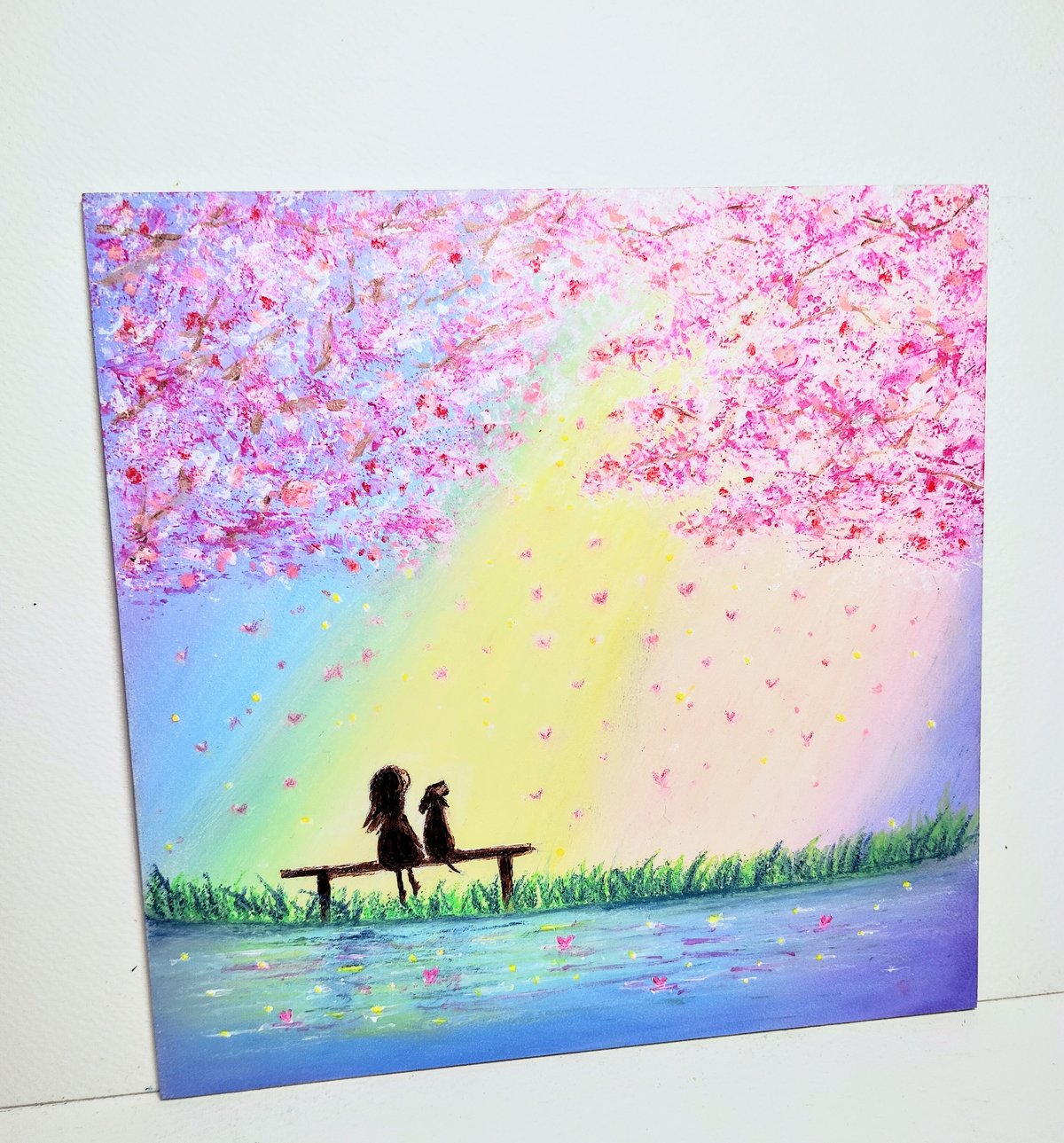 花火 パステル画 原画 54.0×39.5 花火 パステル画 原画 54.0×39.5