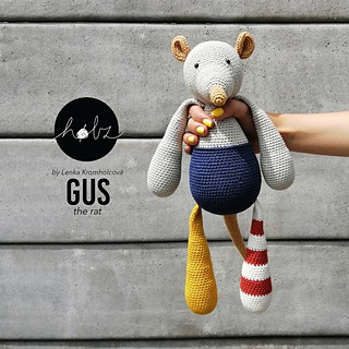 Ravelry: GUS the rat pattern by Lenka Kromholcová