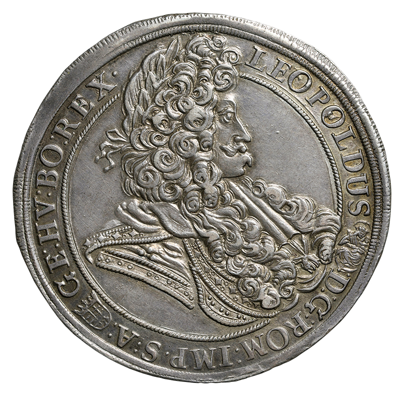 神聖ローマ帝国 レオポルト1世 (1657-1705) 1ターレル銀貨 1698(K.B.