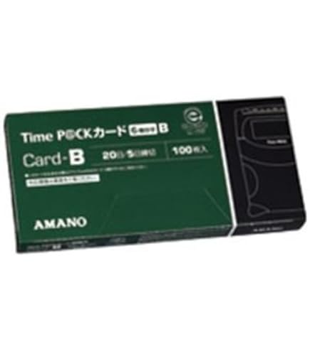 Amazon.co.jp: アマノ タイムパック用TimeカードB 6欄 緑 TIME P@CK