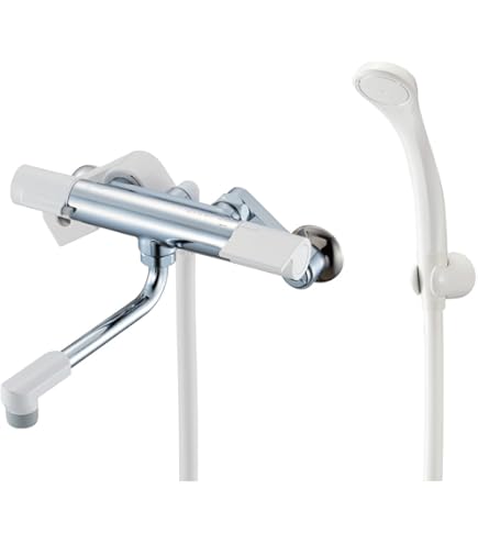 Amazon | シングルシャワー 混合栓 浴室用 パイプ長さ170mm リング