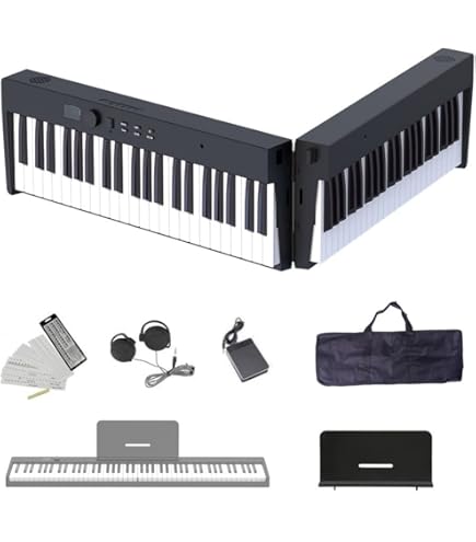 Amazon | BORA 折りたたみ電子ピアノ 88鍵盤 キーボード スリムボディ