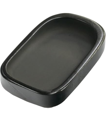 Amazon | 硯石 端渓硯 彫花楕円瑞雲硯 6吋 （155×110×20mm） | 硯