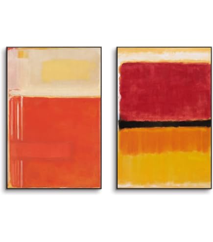 Amazon.co.jp: マークロスコ アートパネル 2枚 飾り絵 Mark Rothko 色