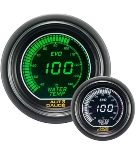 Amazon.co.jp: オートゲージ デジタルゲージ 緑 白LED 52mm 広帯域空