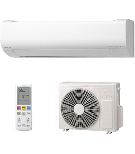 Amazon | 日立 清潔 エアコン 6畳 2.2kW RAS-D22R(W)/SET 白くまくん