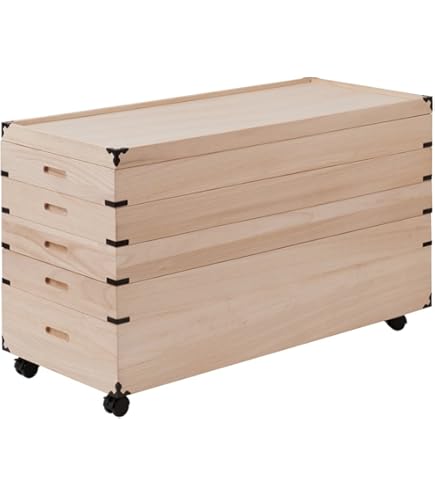 Amazon.co.jp: ほぼ佐藤恵仙作 鎌倉彫 心彫 桐箪笥 漆塗り 衣装 洋服