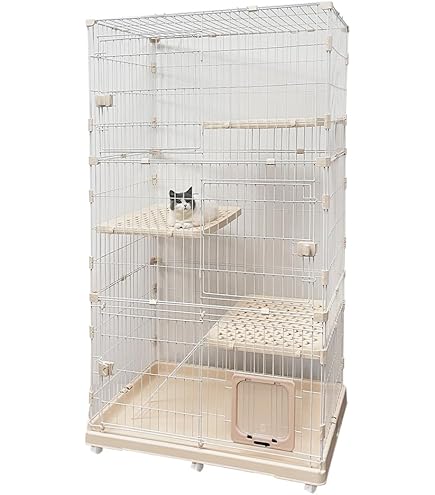 Amazon.co.jp: アイリスオーヤマ キャット ケージ ミニ 2段 ハンモック