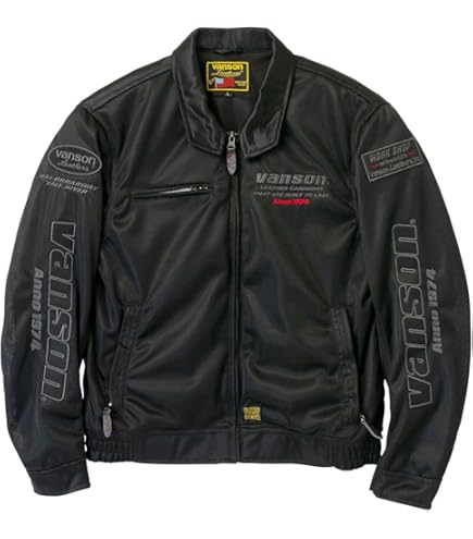 Amazon | VANSON(バンソン) ライダースメッシュジャケット BLACK