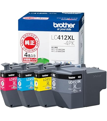 Amazon.co.jp: ブラザー互換 LC412 LC412XL LC412XLBKインク 2黒大容量