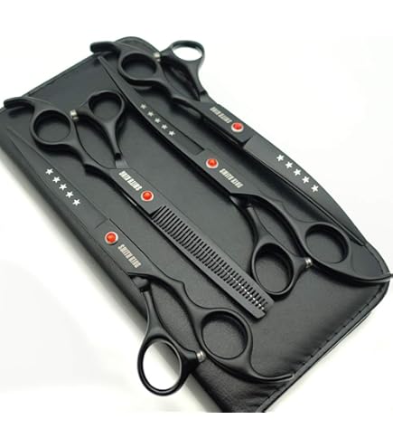 Amazon | Purple Dragon ペット用はさみ4点セット すきバサミ 湾曲