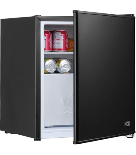 Amazon | HCK 小型冷蔵庫 冷凍庫付き 107L レトロ 右開き 1ドア -18