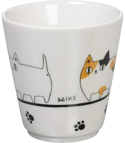 Amazon | 矢合直彦 作 ねこの湯呑み 陶器 コップ カップ ねこ 猫 動物