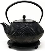 Amazon｜岩鋳 Iwachu 鉄瓶兼用急須 5型新亀甲 黒焼付 0.65L ホーロー