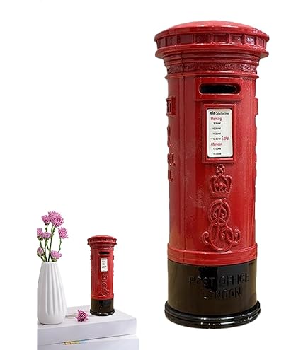 Amazon.co.jp: 岩鋳(Iwachu) ポスト型貯金箱 赤 本体サイズ(cm):Φ9×H23